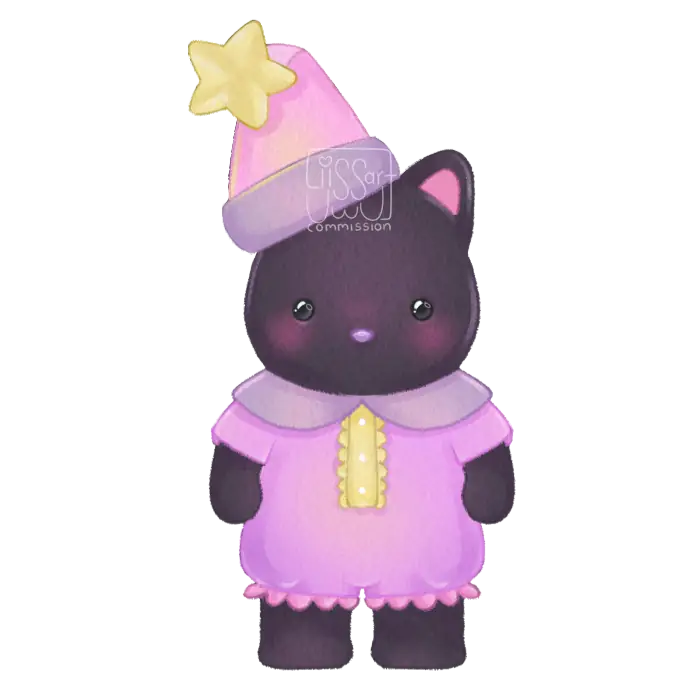 Emote de ternurin, coleccion estilo pijamas, realizado por liissart ilustrtadora y emote artist