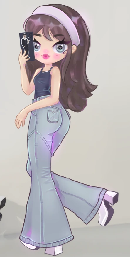 Ilustracion de una mujer, transformada de una foto a estilo personaje, realizado por liissart ilustrador y emote artist